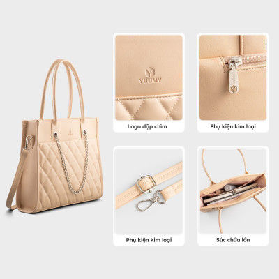 Túi Yuumy ( Thời trang nữ cỡ lớn phối xích trang trí - Túi xách da Seasand YTX65 )