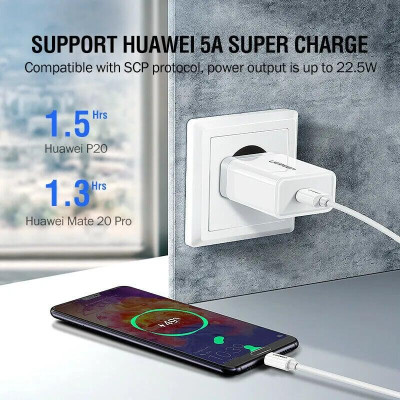 Ugreen UG60271CD179TK 5V 4.5A sạc siêu nhanh usb chuẩn qc3.0 màu trắng - HÀNG CHÍNH HÃNG