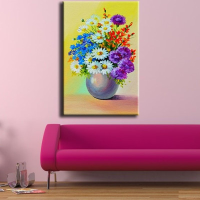 Tranh Canvas Suemall CV1408113 - Bình Hoa Sắc Màu 