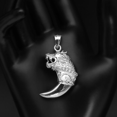 Mặt Dây Chuyền Nam Bạc Hiểu Minh MDN034 nanh bạc đầu sư tử