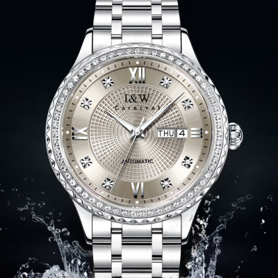 Đồng Hồ Nam I&W Carnival 615G2 Chính Hãng Full Box Chống Nước Kính Chống Xước Dây Thép Cao Cấp BH 24T (Máy Cơ Tự Động)