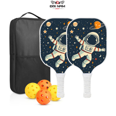 Vợt Pickleball Trẻ Em Sợi Carbon Cao Cấp Đại Nam Sport + Kèm Túi Chống Sốc Và 4 Bóng