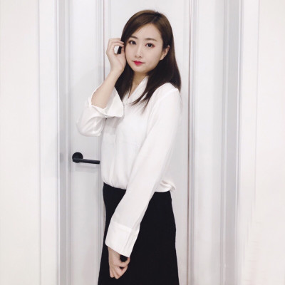 Áo sơ mi công sở kiểu áo sơ mi kiểu đắp chéo cổ V QK01 -  Áo sơ mi công sở hàn quốc