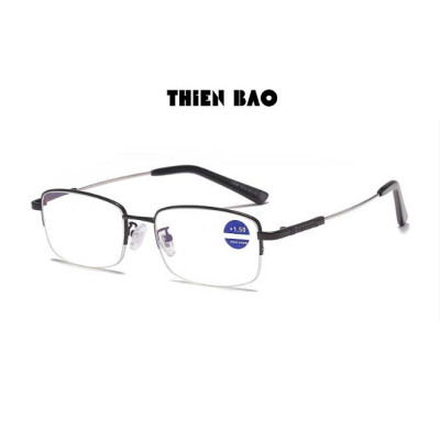 Kính lão thị, kính viễn thị Nam nữ KVM367 hàng đẹp xẻ cước chống as xanh Gọng TITANIUM càng dẻo chuẩn độ