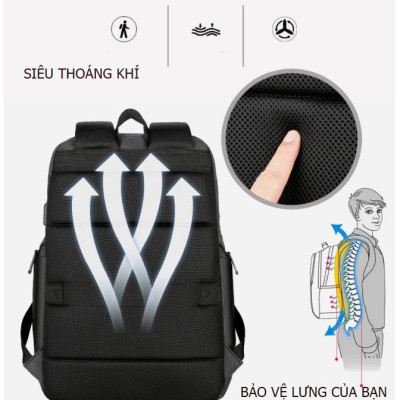 Ba lô thông minh đa năng siêu cao cấp nam sạc USB tiện dụng chứa máy tính 14 đến 17 inh