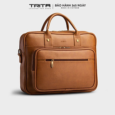 Cặp công sở Trita ( Thời trang nam đựng vừa laptop 13.3 inch - Cặp da TCA5 )
