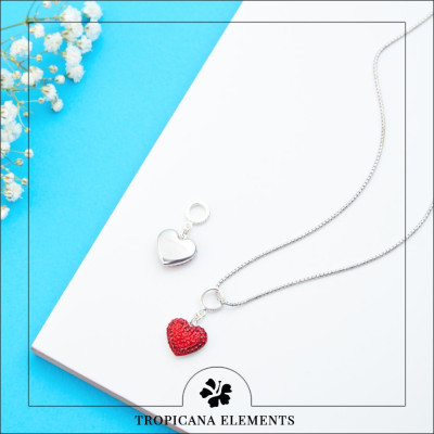 Charm Pha Lê Swarovski  Trái Tim Tình Yêu