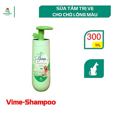 Vemedim Vime-Shampo sữa tắm chuyên dành cho chó lông màu trị ve, rận, bọ chét, chai 300ml