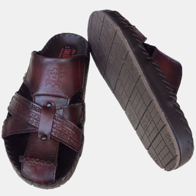 Dép nam bít mũi da bò cao cấp TH_QN053