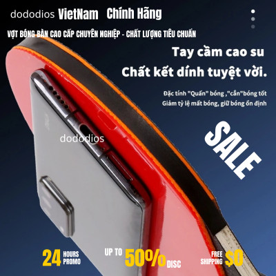 Vợt bóng bàn cốt gỗ cao cấp đảm bảo tiêu chuẩn thi đấu chuyên nghiệp - Hàng chính hãng dododios