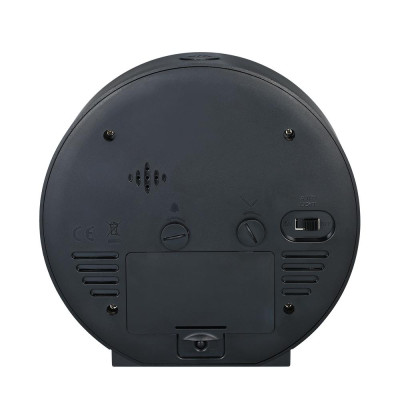 Đồng hồ báo thức im lặng có màng LCD hiển thị nhiệt độ và độ ẩm có đèn nền đáy chống trượt