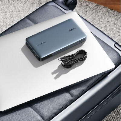 Ugreen UG90597PB205TK 25000mAh 145W Sạc dự phòng kèm cáp USB-C 0.5M có LCD gồm 2 cổng USB-C và 1 cổng USB-A hổ trợ sạc nhanh - HÀNG CHÍNH HÃNG