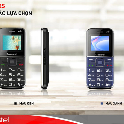 Điện thoại người già Masstel Fami 12S 4G(LTE) , Bàn phím chữ số to, Loa lớn , Máy viền thép chắc chắn - Hàng chính hãng