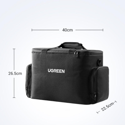 Ugreen UG15236LP667TK Túi đựng dùng cho trạm sạc 600W 1200w 2200w Gs600 gs1200 có quai xách màu ghi xám có thể đựng đa năng - HÀNG CHÍNH HÃNG