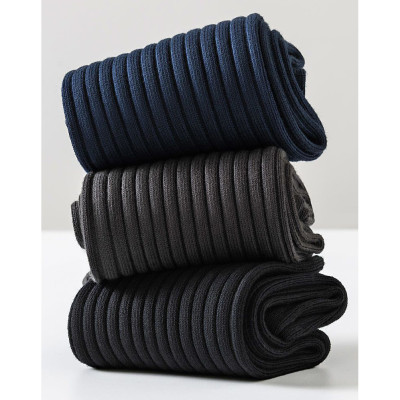 Combo 5 đôi vớ cổ cao nam công sở mẫu gân chìm, tất đi giày tây chất liệu cotton