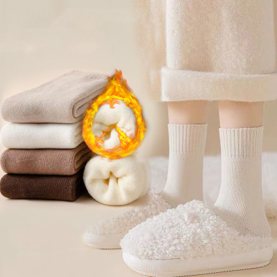 Combo 5 đôi Tất nữ lót lông cổ cao ấm áp giữ nhiệt, siêu giữ nhiệt tránh rét đại hàn