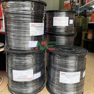 Dây Cáp Mạng Ngoài Trời HIDEKI Cat5e Dropwire 4 Lõi Đồng Nguyên Chất, Có Sợi Thép Chịu Lực, Vỏ HDPE Siêu Bền - Hàng Chính Hãng