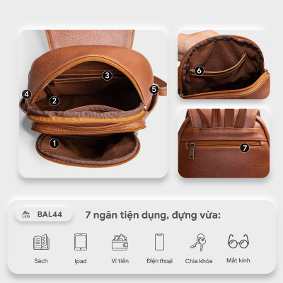 Balo Lata ( Thời trang nữ công sở cỡ trung - Balo da BAL44 )