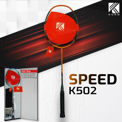 Vợt Cầu Lông 4U KUNO Speed K502 Carbon Chính Hãng, Chuyên Tấn Công Phiên Bản Nâng Cấp Mới, Được Lựa Chọn Mức Căng 1 Cây