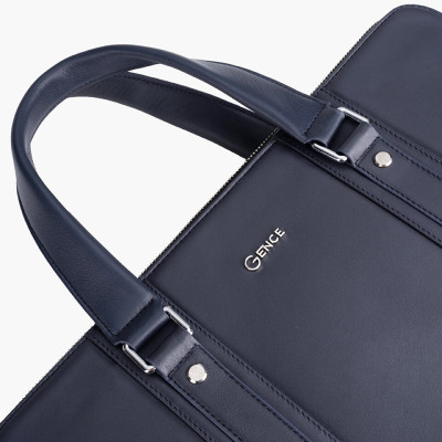 Túi Xách, Cặp Công Sở Thời Trang Nam Da Bò Swift Cao Cấp 2 Khoá GCE22 Xanh