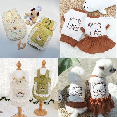 Áo đôi, áo cặp vải cotton cho Chó Mèo , Áo Giữ ấm, có tay. Quần Áo Thú Cưng