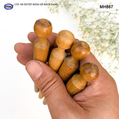 Combo 2 cây ấn huyệt bằng gỗ thơm/ Dụng cụ day ấn huyệt/massage/điện chẩn- MH887