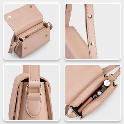 Túi Yuumy ( Thời trang nữ nắp gập dạng hộp size 21 - Túi đeo chéo da Seasand YN155 )