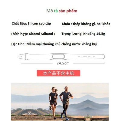 Dây Silicon SIÊU MỀM nhiều màu sắc dành cho Xiaomi Miband 7