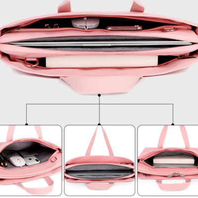 Túi xách chống sốc cho máy tính, macbook, laptop chống nước, siêu nhiều ngăn màu tím