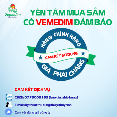 Vemedim Canktrix trị viêm loét miệng, nốt đỏ ở miệng và hầu họng ở chim cảnh, bồ câu, gà tây, hộp 10 viên