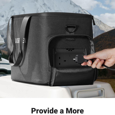 Ugreen UG15236LP667TK Túi đựng dùng cho trạm sạc 600W 1200w 2200w Gs600 gs1200 có quai xách màu ghi xám có thể đựng đa năng - HÀNG CHÍNH HÃNG