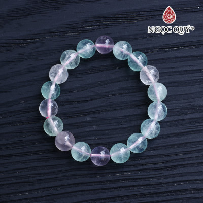 Vòng tay đá Prehnite xanh tím size hạt 10mm - Ngọc Quý