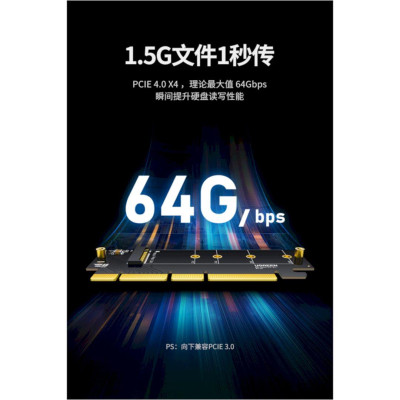 Ugreen UG30715cm465TK Card chuyển PCI-e ra NVMe hiệu suất cao Tích hợp PCIe 4.0 kích thước vật lý 16X băng thông 4X - HÀNG CHÍNH HÃNG
