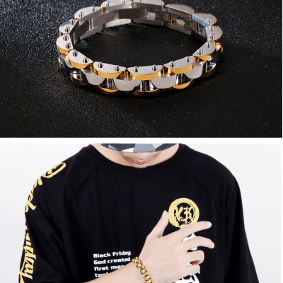 Lắc tay nam - vòng tay nam titan nguyên chất kiểu bán nguyệt - T135