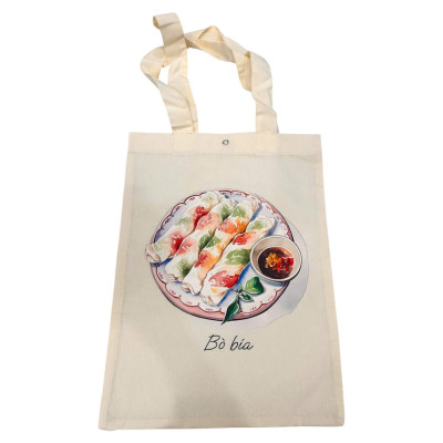 Túi tote trơn và hoạ tiết hình dễ thương xinh xắn nhiều size 3B