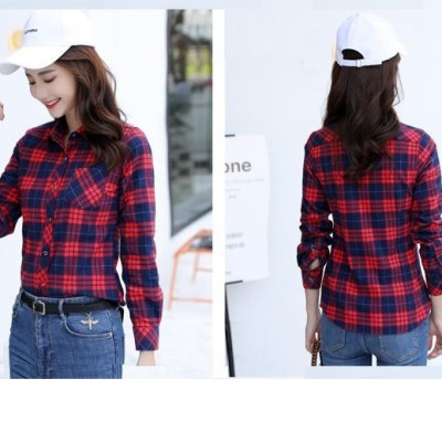 Áo sơ mi nữ Haint Boutique thiết kế kẻ caro dáng công sở HB49