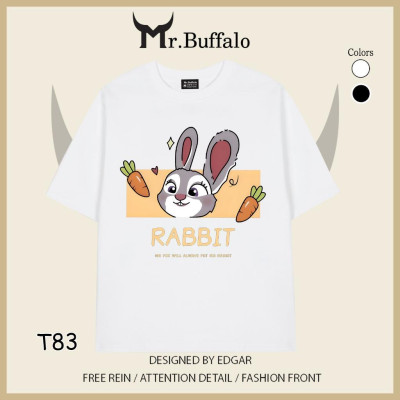Áo đôi, cặp tay lỡ unisex zootopia Nick, judy dễ thương Mr.Buffalo