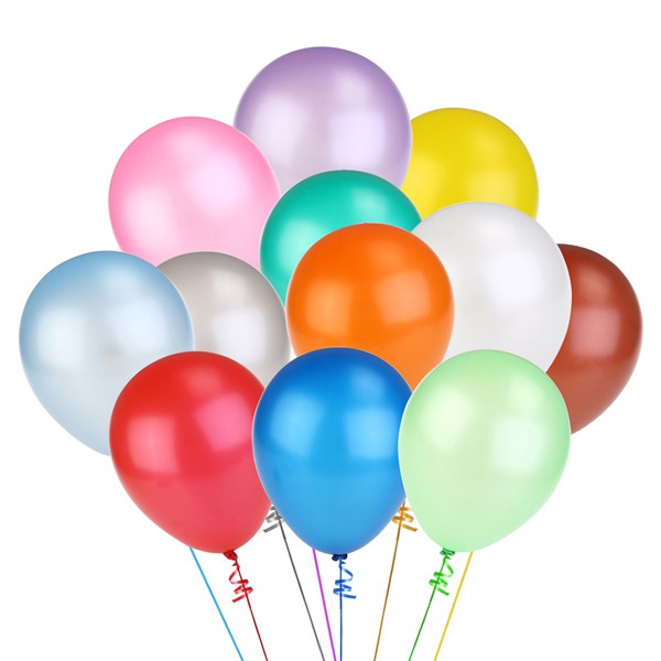 Bịch 100 Quả Bong Bóng Bay Nhiều Màu Trang Trí Tiệc Tùng Sinh Nhật, Đám Cưới, Thôi Nôi, Sự Kiện Kích Thước 25-28cm