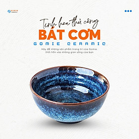 Bát cơm D11 men xanh hoả biến - Bát Men Xanh Biển cực đẹp và tinh tế - An toàn sức khỏe người tiêu dùng - Gốm Sứ Cao Cấp Bát Tràng