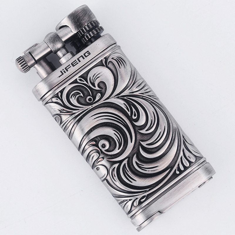 Vỏ Hột Quẹt Bật Lửa Jifeng JF096 Thiết Kế Đẹp Độc Lạ Ngọn Lửa Cong Mạnh Mẽ - Dùng Gas Cao Cấp
