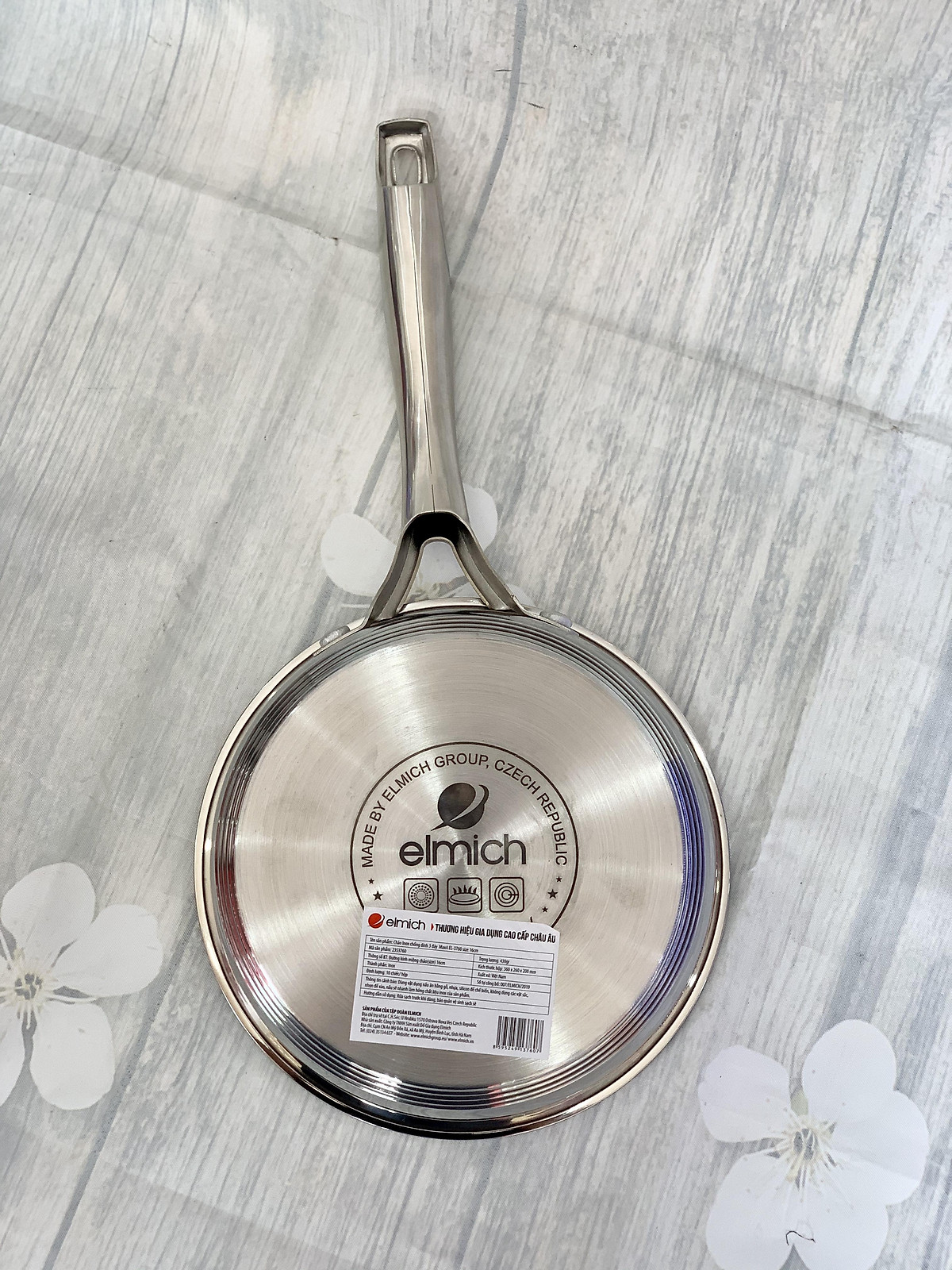 CHẢO INOX CHỐNG DÍNH ELMICH 3 ĐÁY MAX A 26CM( mã 2353763)
