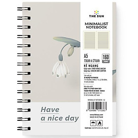 Sổ Lò Xo Bìa Cứng Minimalist A5 - Kẻ Ngang - 160 Trang 80gsm - The Sun 02