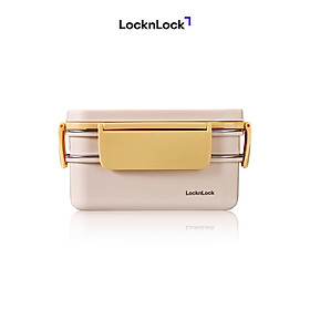 Hộp Cơm Inox 2 Tầng LocknLock LCB500 1.6L, Hàng Chính Hãng, Chia Ngăn, Thép Không Gỉ