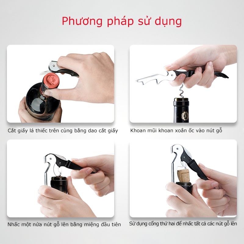 Dụng cụ mở nắp chai, mở rượu vang, khui hộp nhanh chóng và tiện lợi inox bền đẹp rất được ưa chuộng tại Nhật Bản - PaKaSa