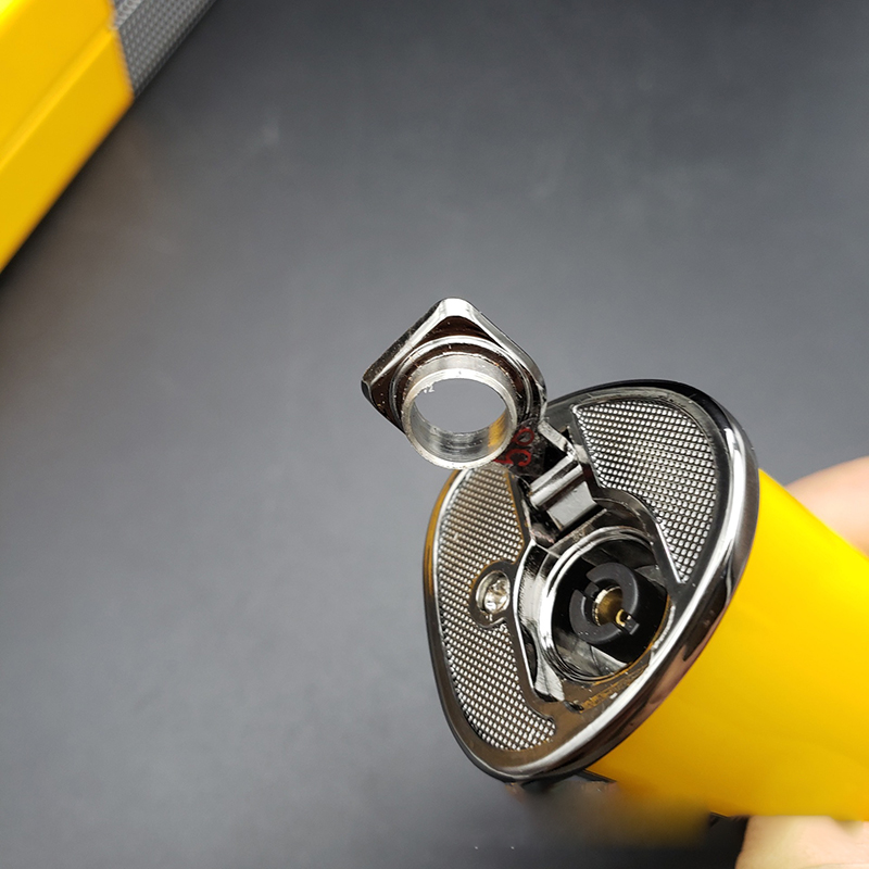 Vỏ Hột Quẹt Bật Lửa Gas COB-988 Khò 1 Tia Mạnh Mẽ Kèm Đục Tiện Lợi - Màu Vàng (KHÔNG SẴN GAS)