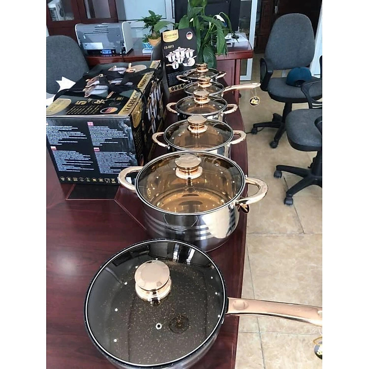 BỘ NỒI 6 MÓN VUNG KÍNH 5 ĐÁY