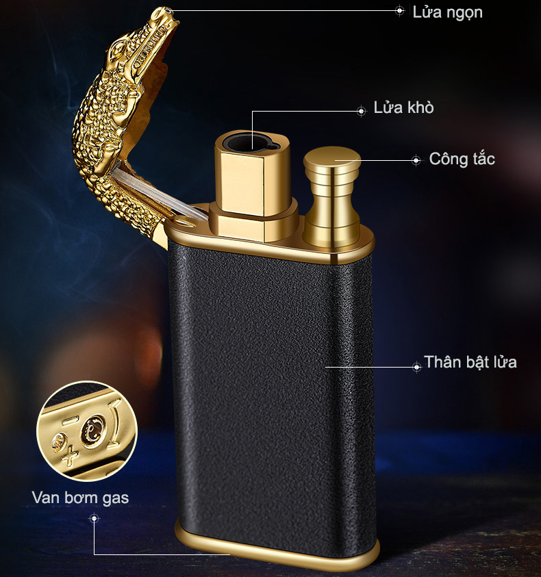 Vỏ Hột Quẹt Bật Lửa Gas 2 Chế Độ Lửa Khò Và Lửa Ngọn BK872 - Nhiều Màu
