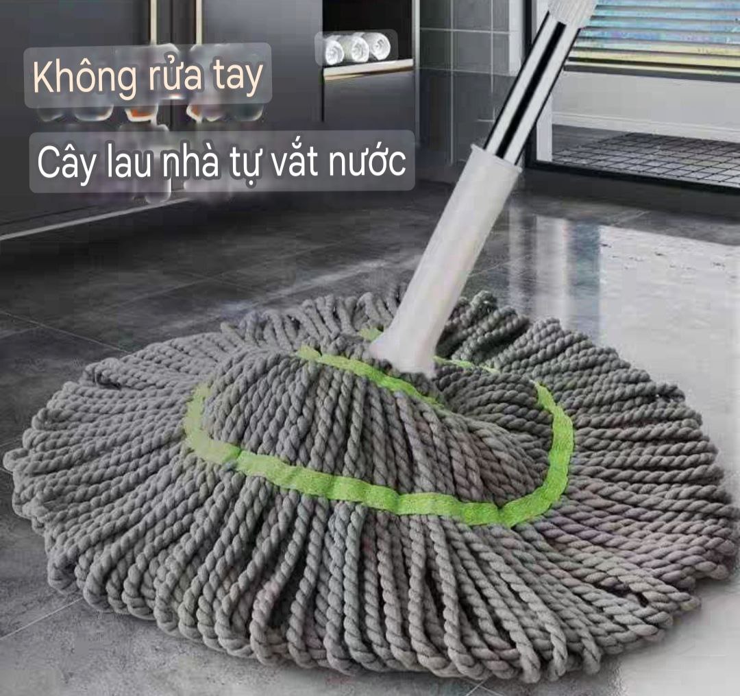 CÂY LAU SỢI VẮT TRỢ LỰC TỰ HÃM THÔNG MINH CÂY LAU MOP SỢI LAU SIÊU THẤM MỀN MẠI VÀ BỀN KHÁNG KHUẨN HÀNG XUẤT KHẨU CAO CẤP - HW007K65QN
