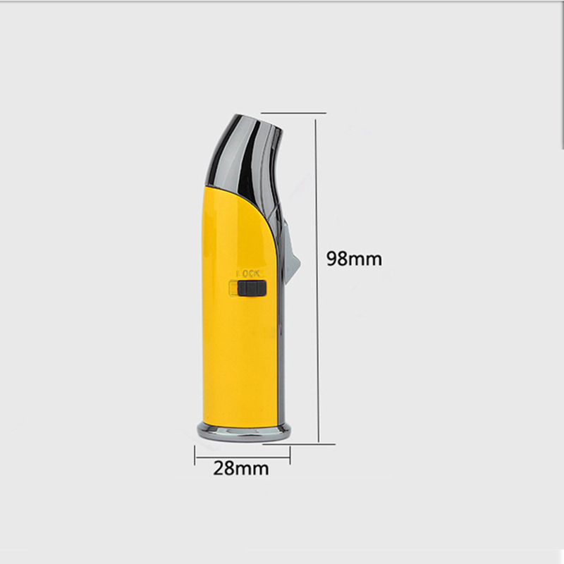 Vỏ Hột Quẹt Bật Lửa Gas COB-988 Khò 1 Tia Mạnh Mẽ Kèm Đục Tiện Lợi - Màu Vàng (KHÔNG SẴN GAS)