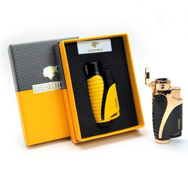Vỏ Hộp Quẹt Bật Lửa Khò 3 Tia COB-399 Kèm Đục I Ga Tiện Lợi Đẹp Độc Lạ - Dùng Gas Cao Cấp
